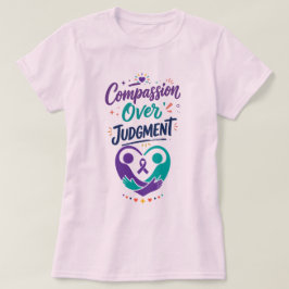 Camiseta Apoio à Saúde Mental com Laço Roxo