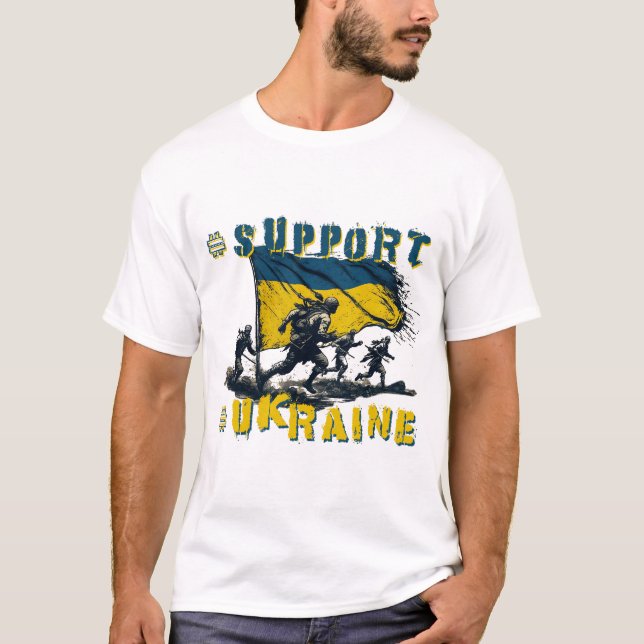 CAMISETA APOIO À UCRÂNIA - SALVAR A UCRÂNIA (Frente)