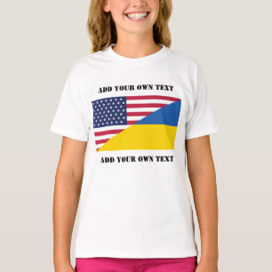 Camiseta Apoio americano ao Travesseiro decorativo da Ucrân