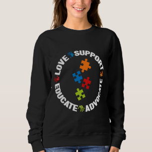 Camiseta Apoio ao Amor Educar Autor de Consciência do Autis