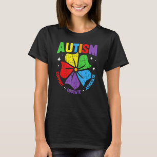 Camiseta Apoio ao Autismo Crianças Para Mãe Pai Conscientiz