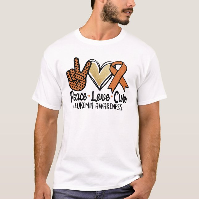 Camiseta Apoio ao Cancer de Consciência da Leucemia do Peac (Frente)