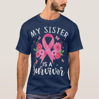 Camiseta Apoio ao cancer de mama De Outubro Minha Irmã É Su