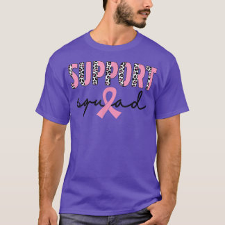 Camiseta Apoio ao cancer de mama Esquadrão Seja Forte, Rosa