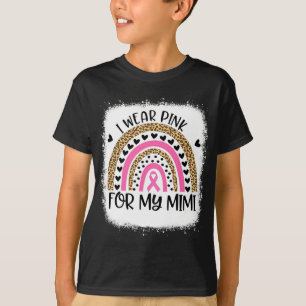 Camiseta Apoio ao cancer de mama Eu Vestir Rosa Para Minha