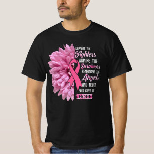 Camiseta Apoio ao cancer de mama Os Combatentes Dão Por Ela