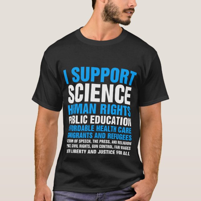 Camiseta Apoio as causas democráticas liberais progressista (Frente)