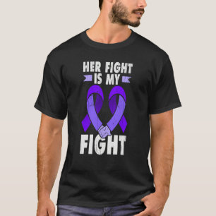 Camiseta Apoio às vítimas de violência doméstica laço roxo