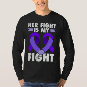 Camiseta Apoio às vítimas de violência doméstica roxo ri