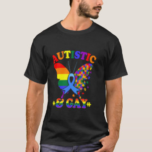 Camiseta Apoio Autista e Gay Conscientização da Autismo Org