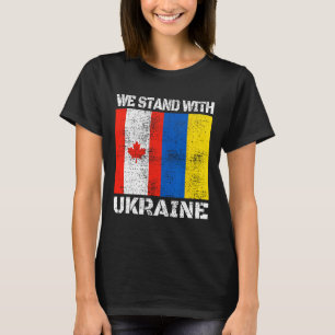 Camiseta Apoio Canadense à Ucrânia Canadá Nós Apoiamos a Uc