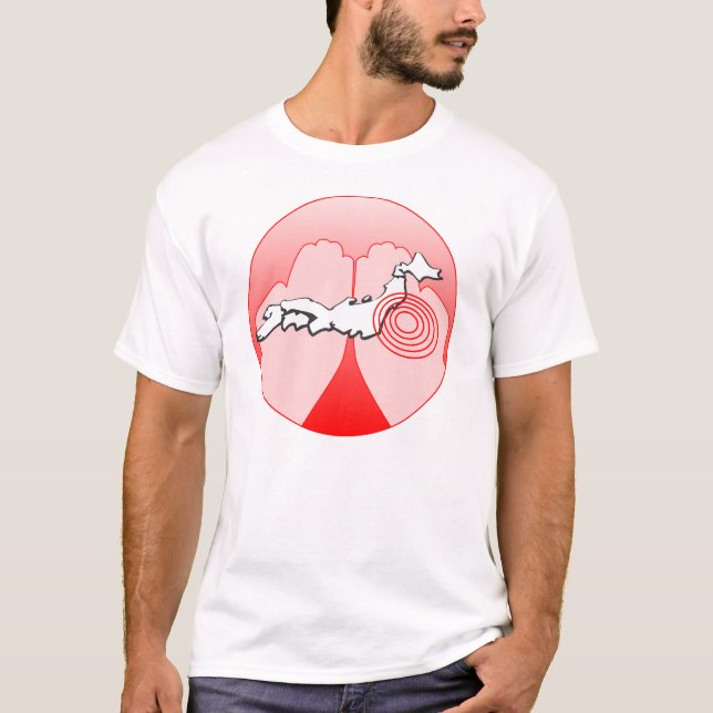 Camiseta Apoio cura Japão das mãos (Frente)