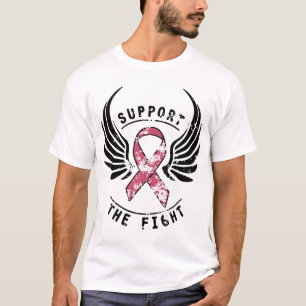 Camiseta Apoio da consciência do cancro da mama o reforço