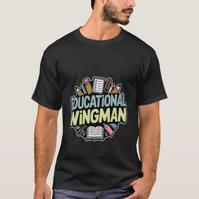 Camiseta Apoio de Assistente de Professor Wingman Educacion (Frente)