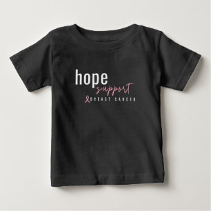 Camiseta apoio de esperança para o cancer da mama. Baby T-S