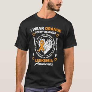 Camiseta Apoio De Sensibilização À Leucemia Eu Visto Laranj
