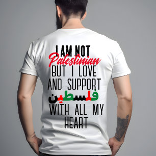 Camiseta Apoio e Bandeira da Palestina Livre