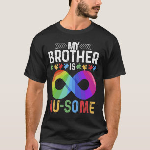 Camiseta Apoio e Conscientização do Autismo Meu Irmão Autis