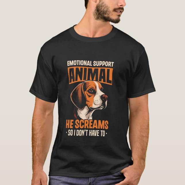 Camiseta Apoio Emocional A Cães Cachorros Cachorros Cachorr (Frente)