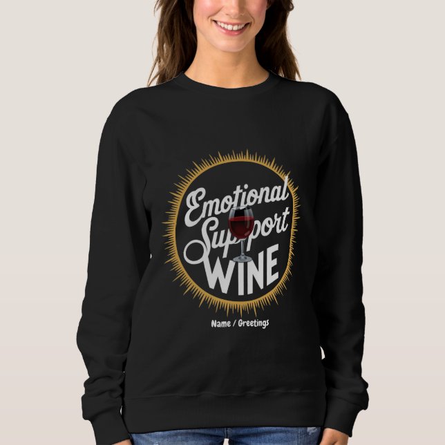 Camiseta Apoio Emocional Bebida Vinho Engraçado (Frente)