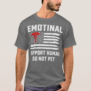 Camiseta Apoio Emocional Humain Não Pet American Flage