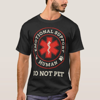 Camiseta Apoio Emocional Humano Não Acaricie Cão de Serviço
