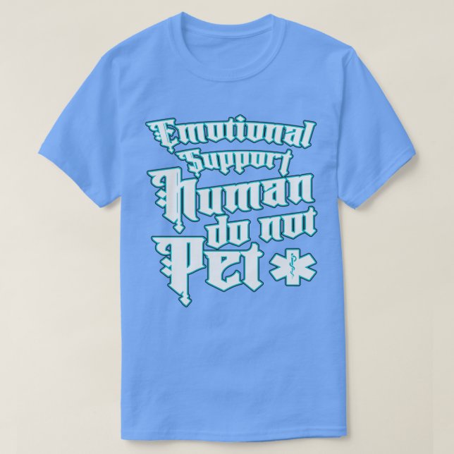 Camiseta Apoio Emocional Humano Não Pet Neon (Frente do Design)