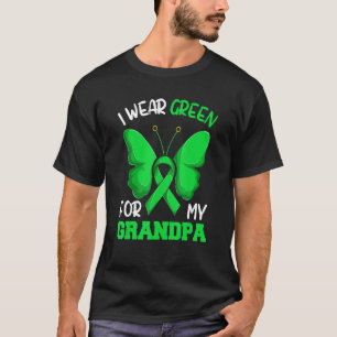 Camiseta Apoio Familiar A Linfoma Visto Verde Para O Meu Vo