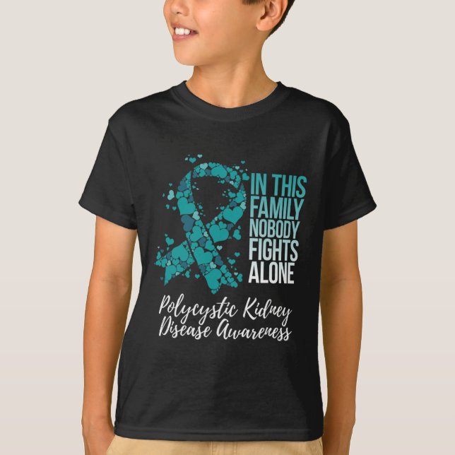 Camiseta Apoio Familiar Doença Renal Policística Pkd Consci (Frente)