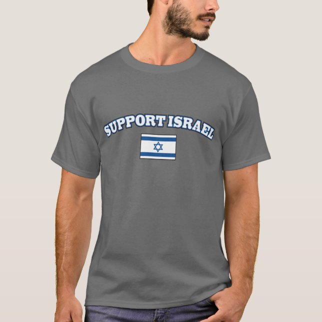 Camiseta Apoio Israel com bandeira (Frente)