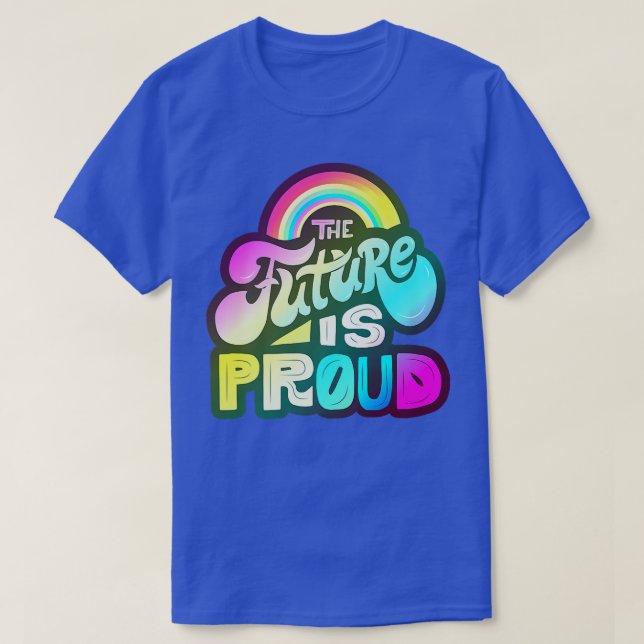 Camiseta Apoio LGBTQ+ - O Futuro é Orgulho  (Frente do Design)