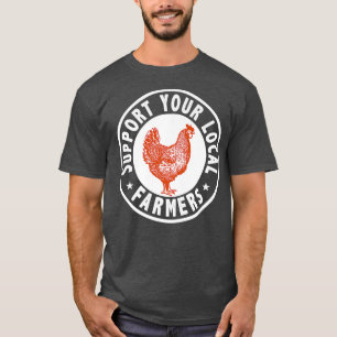 Camiseta Apoio Local Agricultores Galinhas Na Criação De Av