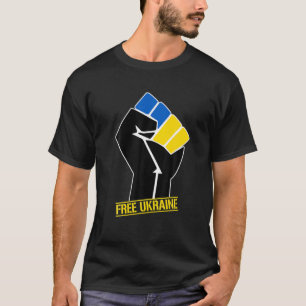 Camiseta Apoio-Me À Ucrânia Livre Americana Ucraniana