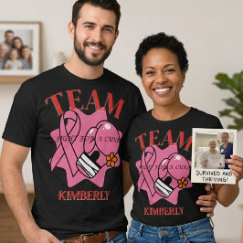 Camiseta Apoio personalizado ao câncer de mama para homem