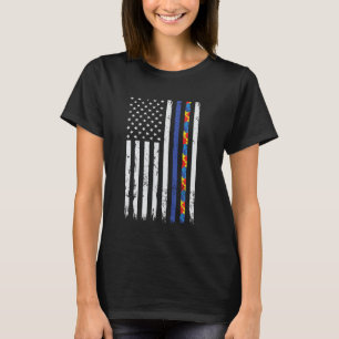 Camiseta Apoio Policial à Conscientização do Autismo Linha