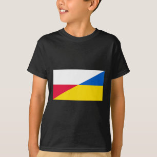 Camiseta Apoio Polonês à Ucrânia Bandeira Ucraniana E Pola