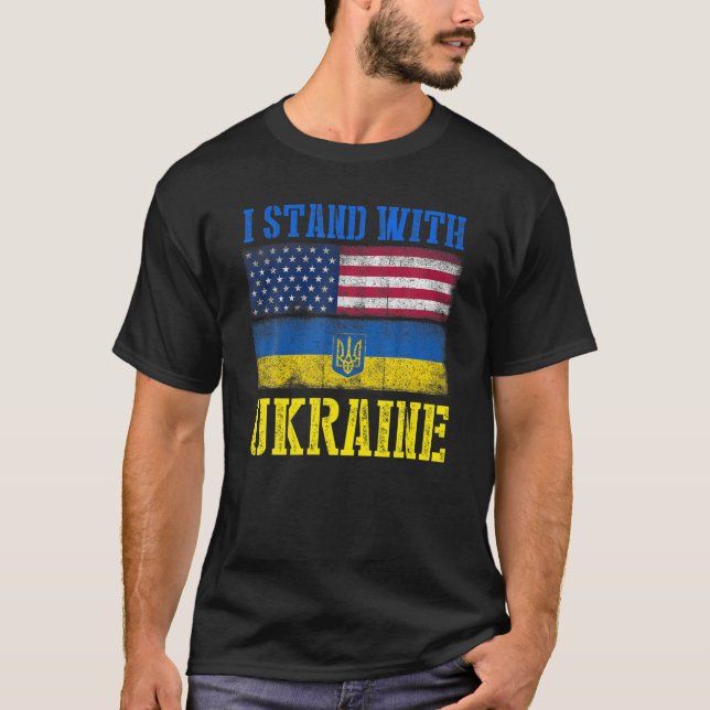 Camiseta Apoio Que Eu Defendo A Ucrânia E O Fl Ucraniano Am (Frente)