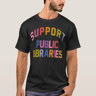 Camiseta Apoio Retro às Bibliotecas Públicas Leitor de Livr