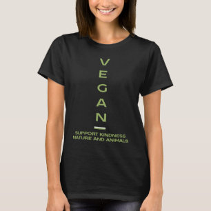 Camiseta Apoio Vegano Bondade Natureza & Animais Seja Vega