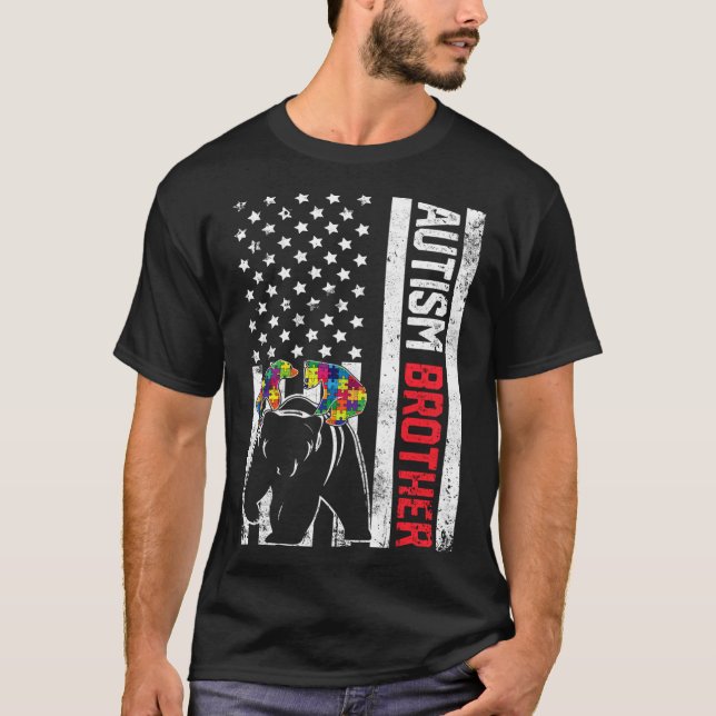 Camiseta Apoios de Sensibilização do Irmão Bear de Bandeira (Frente)