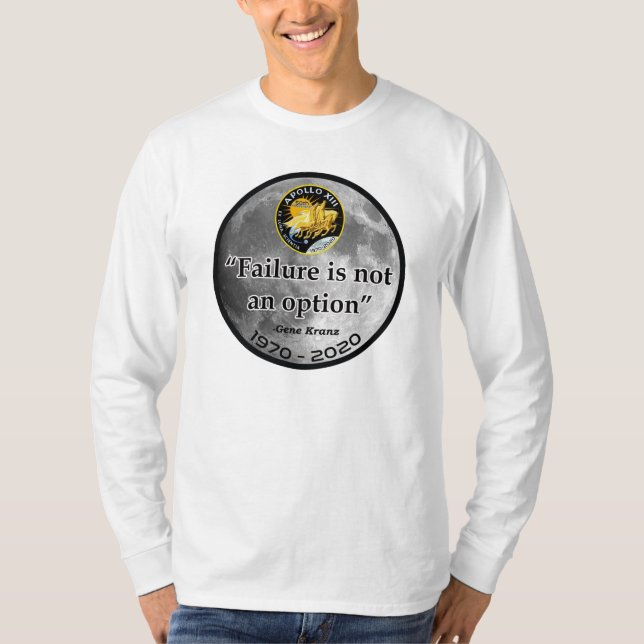 Camiseta Apollo 13 - A Falha Não É Uma Opção (Frente)