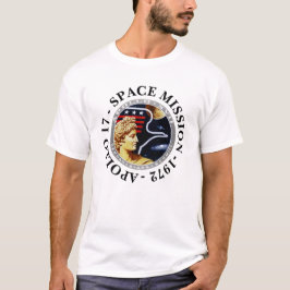 Camiseta Apollo 17 Missão Espacial 1972 Insígnia