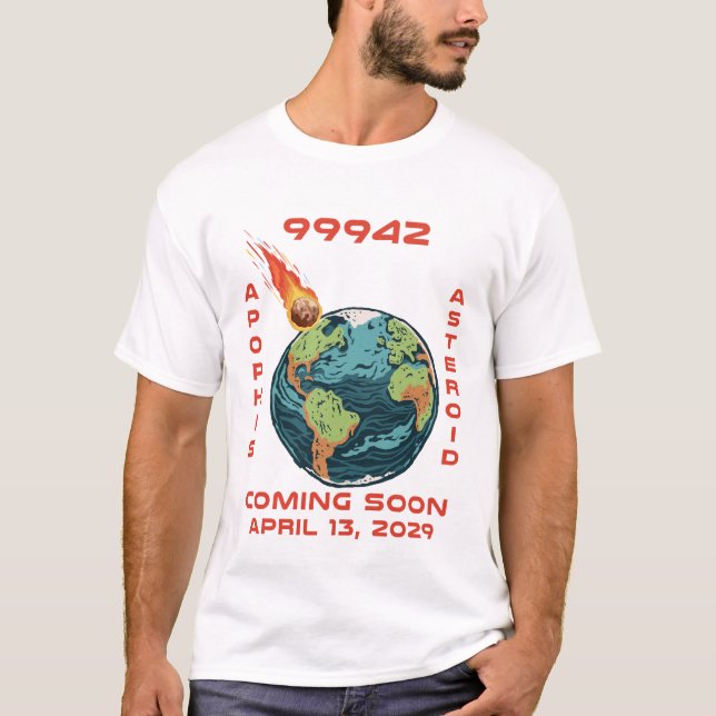 Camiseta Apophis 99942 13 de abril de 2029 Asteroide Cometa (Frente)