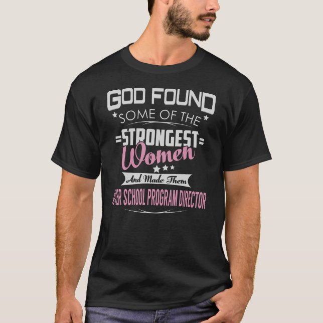 Camiseta Após a diretora do programa escolar, as mulheres m (Frente)