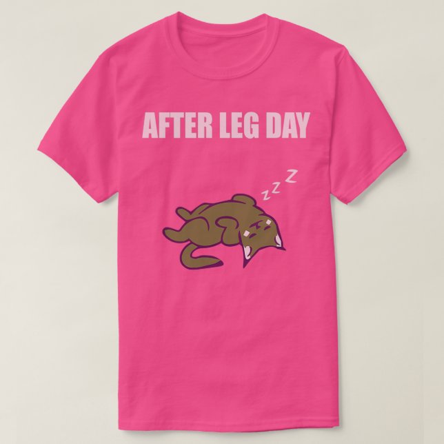 Camiseta APÓS LEG DAY dia da perna dia da perna viciados em (Frente do Design)