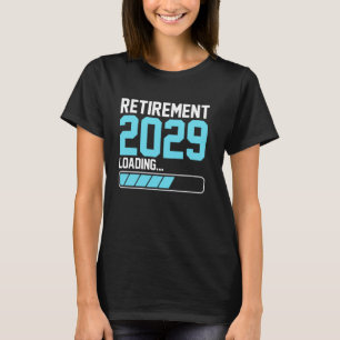 Camiseta Aposentação 2029 Carregando Homens Aposentados Eng