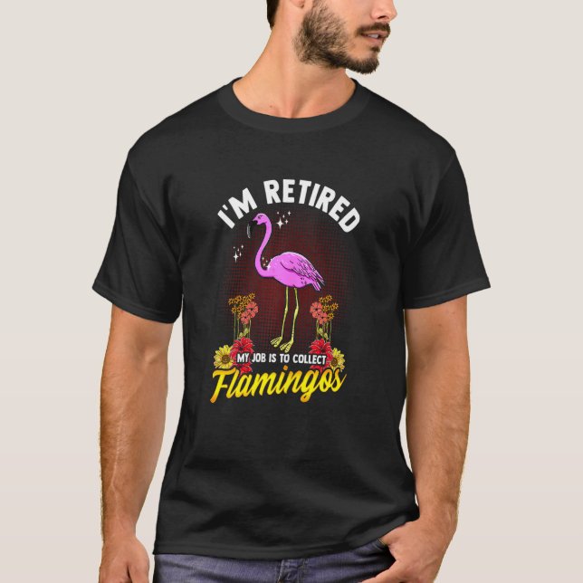 Camiseta Aposentação Tropical de Flamingo (Frente)