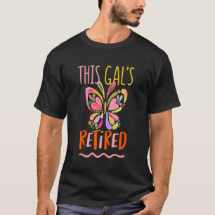 Camiseta Aposentada 2022 Retirement Cute Pink Butterfly Wom