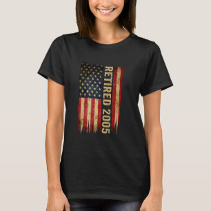 Camiseta Aposentado 2005 Homens Mulheres Aposentadoria Engr