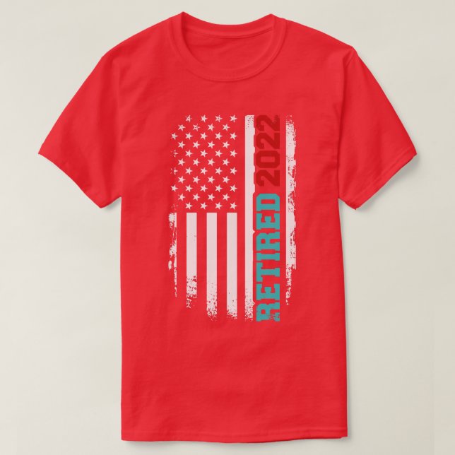 Camiseta Aposentado 2022 vintage EUA (Frente do Design)